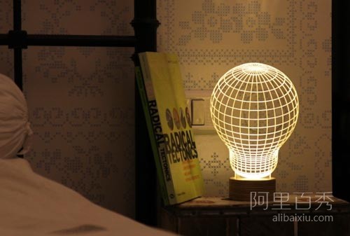 利用错觉设计的3D立体灯泡--阿里百秀 利用错觉设计的3D立体灯泡--阿里百秀