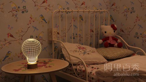 利用错觉设计的3D立体灯泡--阿里百秀 利用错觉设计的3D立体灯泡--阿里百秀